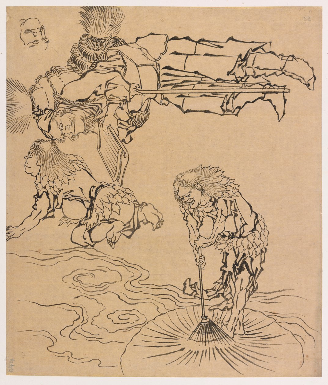 Seres lendários, final do século 18 e início do século 19. de Katsushika Hokusai