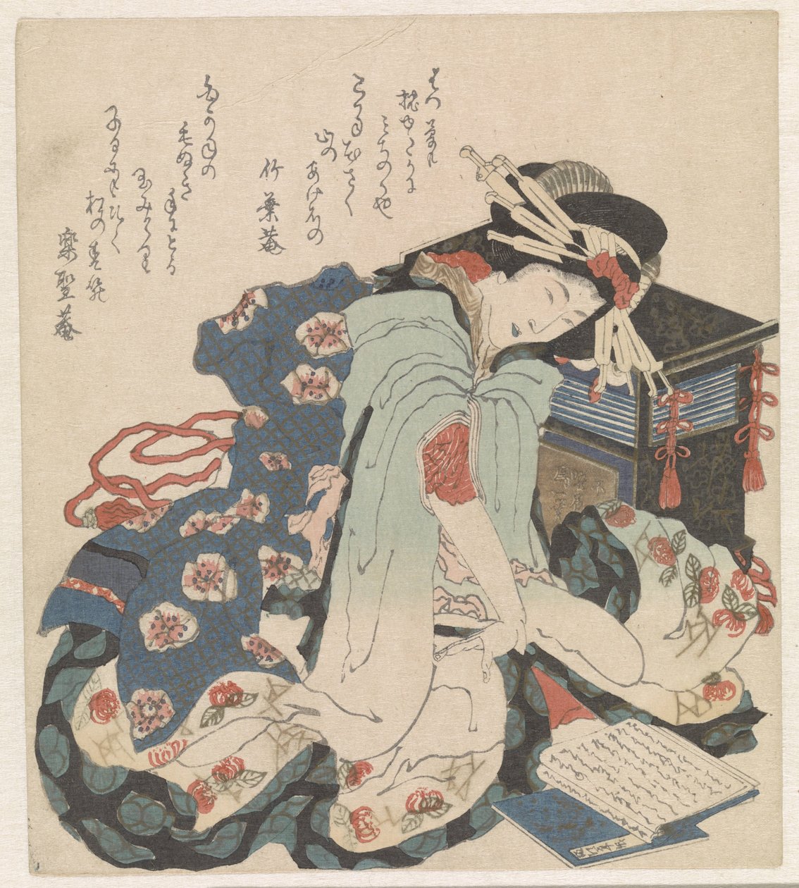 Mulher leitora de Katsushika Hokusai