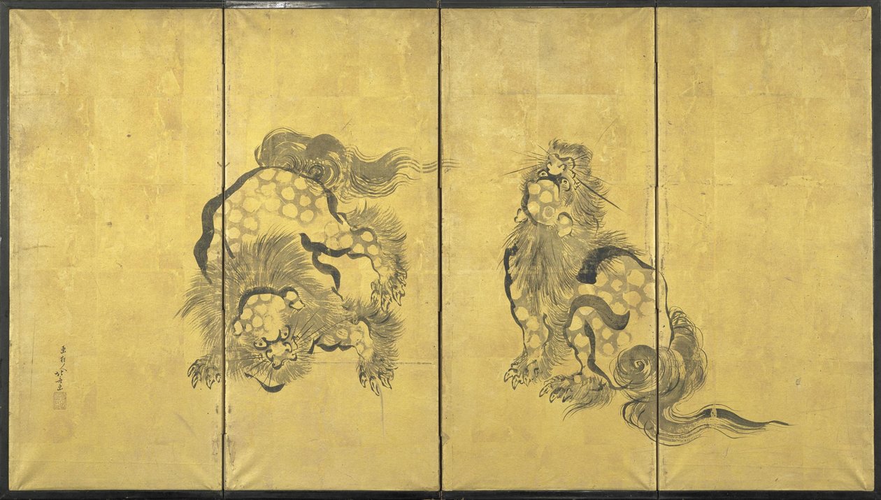 Leões de Katsushika Hokusai