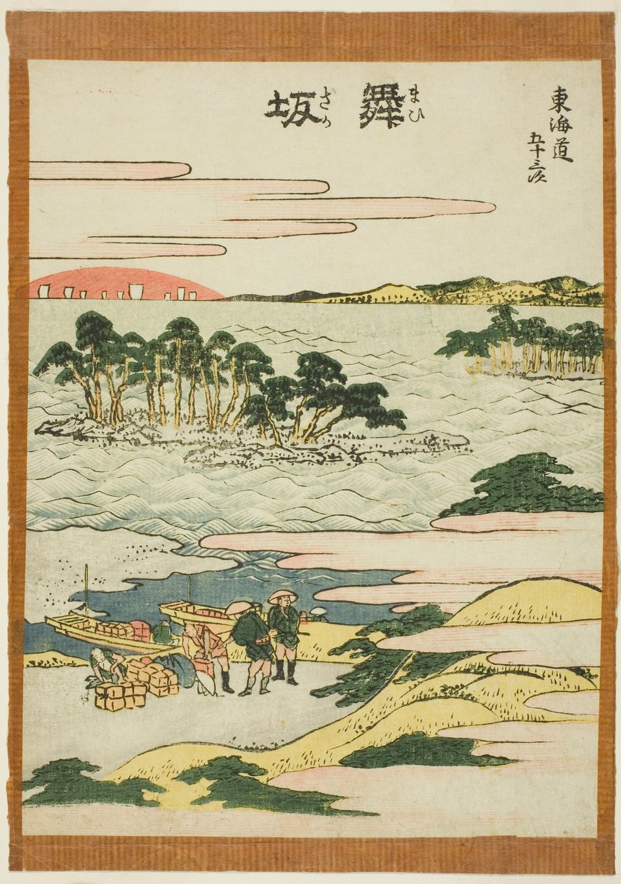 Maisaka, da série "Cinquenta e três estações do Tokaido (Tokaido gojusan tsugi)" de Katsushika Hokusai