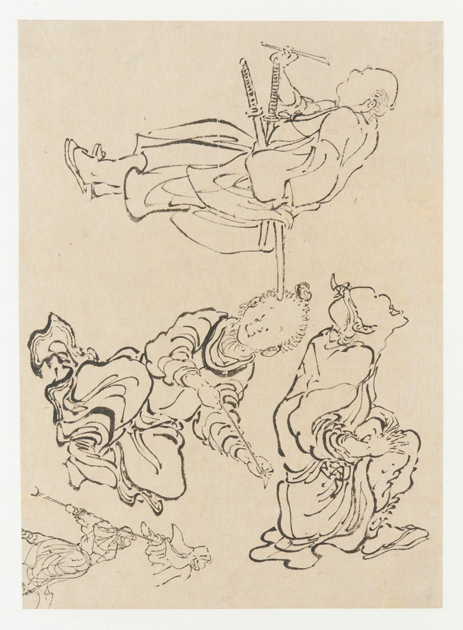 Figuras diversas, final do século XVIII e início do século XIX. de Katsushika Hokusai