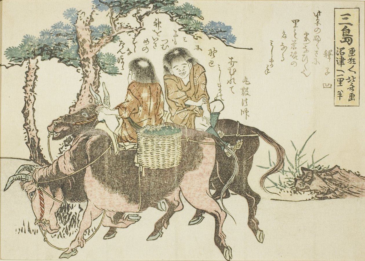 Mishima, de uma série sem título das cinquenta e três estações do Tokaido de Katsushika Hokusai