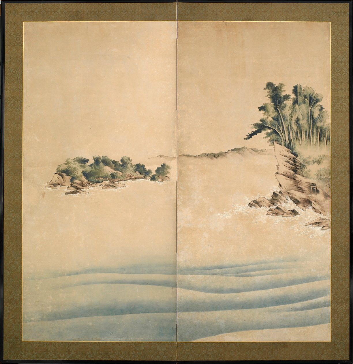 Monte Fuji e Enoshima, Período Edo, c.1825 (tinta e cor no papel) de Katsushika Hokusai