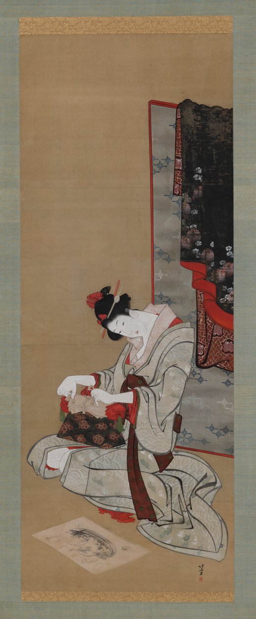 Personalizado de Ano Novo: Desejo de um Sonho Auspicioso de Ano Novo, período Edo, ca. 1806-1811. de Katsushika Hokusai