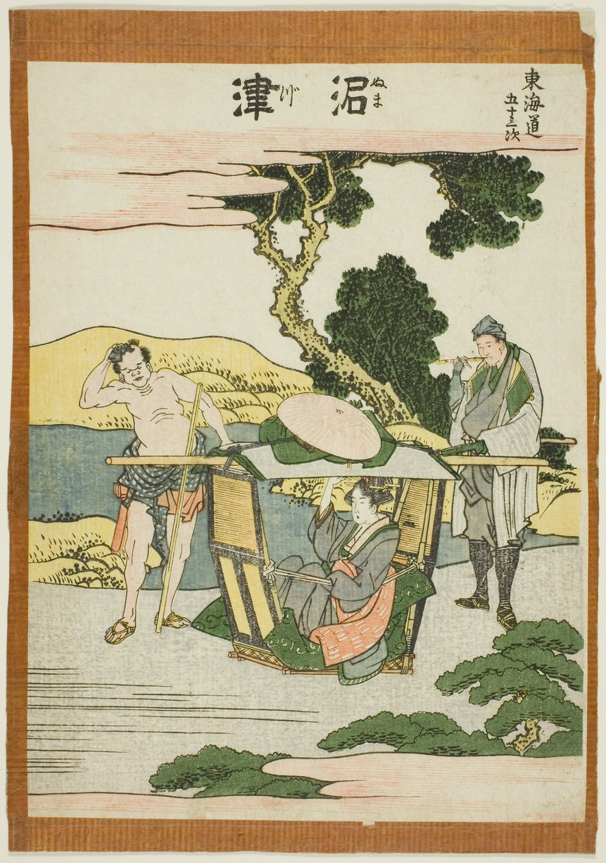 Numatsu, da série "Cinquenta e três estações do Tokaido (Tokaido gojusan tsugi)" de Katsushika Hokusai