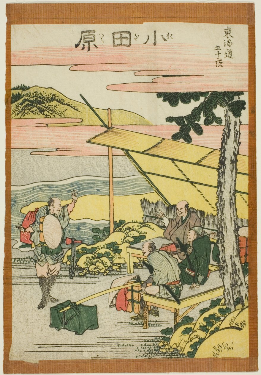 Odawara, da série "Cinquenta e três estações do Tokaido (Tokaido gojusan tsugi)" de Katsushika Hokusai