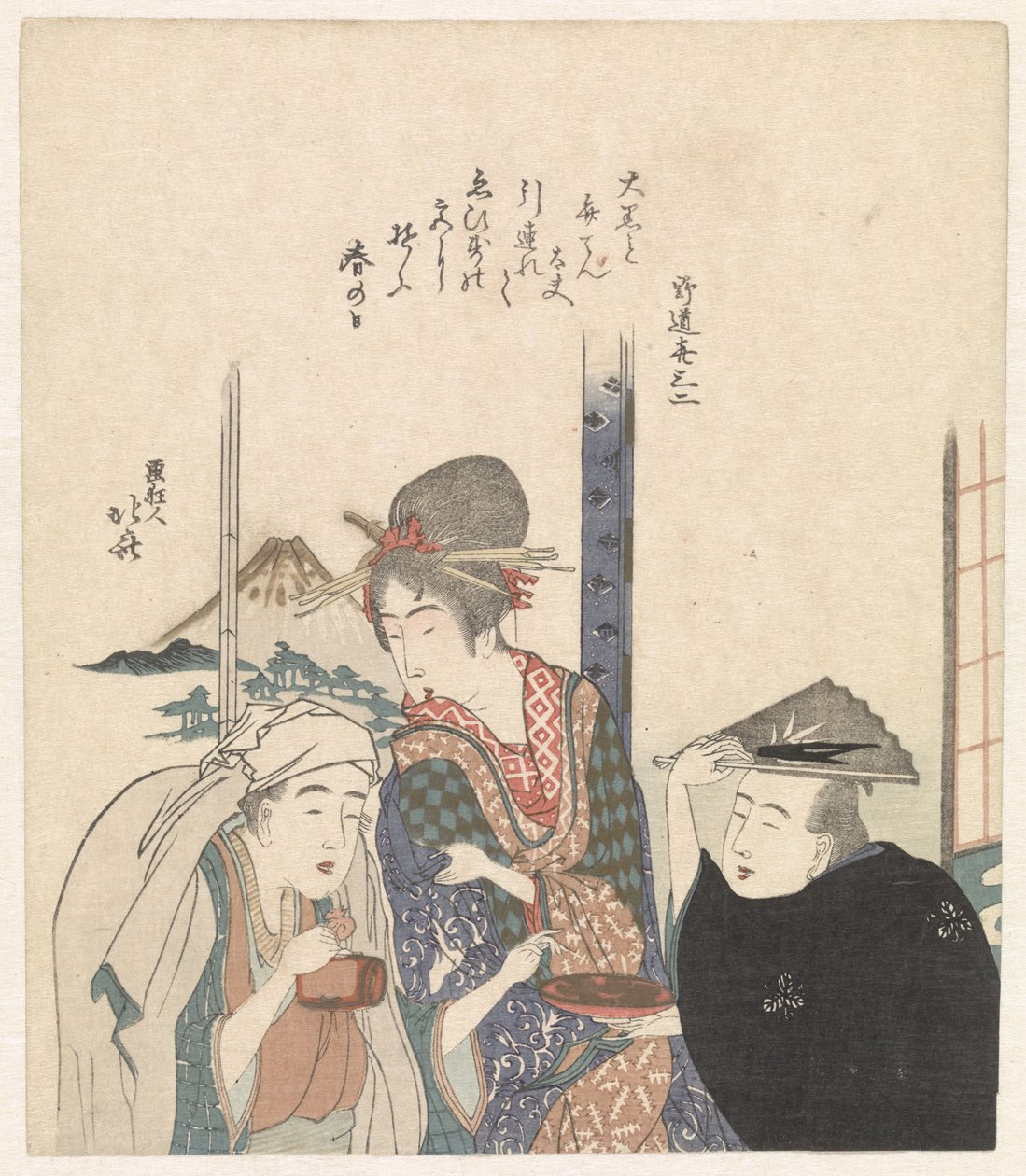 Paródia dos Deuses Daikoku e Benten de Katsushika Hokusai