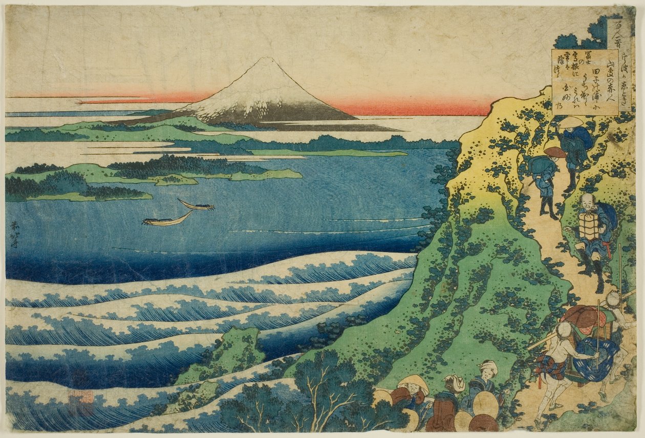 Poe m de Yamabe no Akajin, da série Te de Katsushika Hokusai