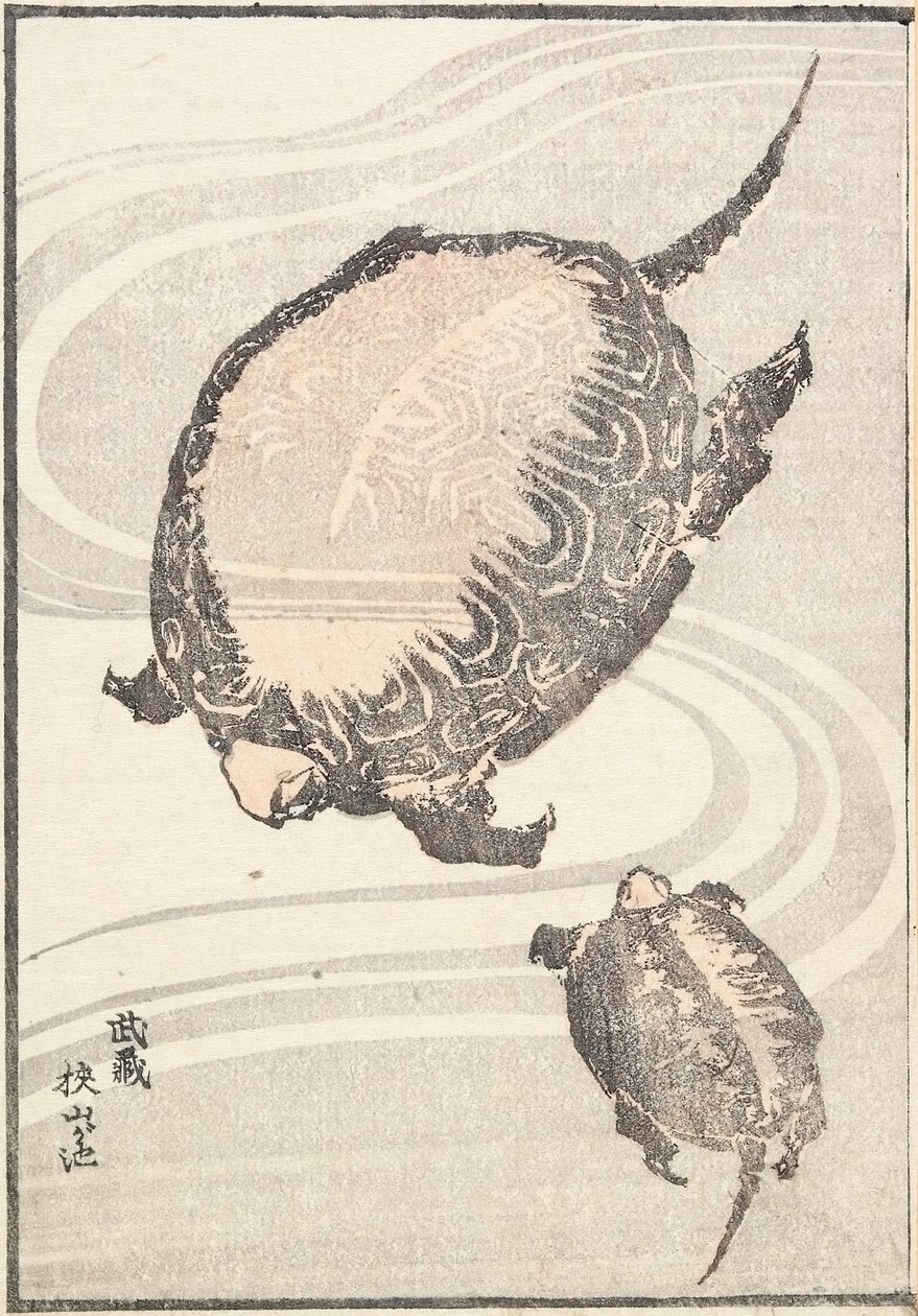 Lago Sayama-ga-ike, na província de Musashi de Katsushika Hokusai