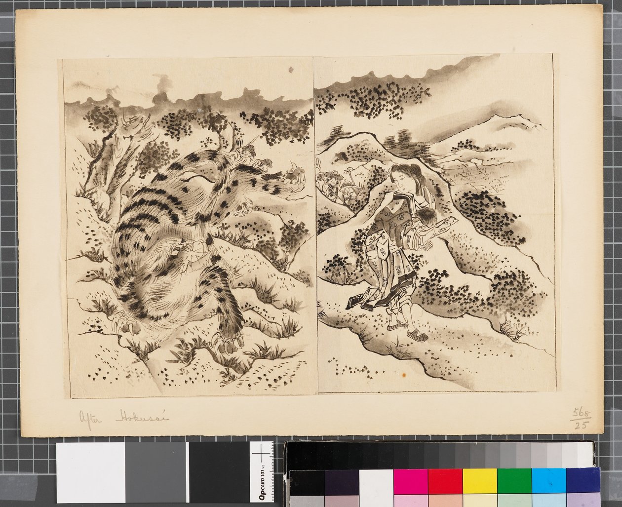 Cenas da guerra entre o Japão e a Coreia, finais do século XVIII e primeira metade do século XIX (tinta e aguada sobre papel) de Katsushika Hokusai