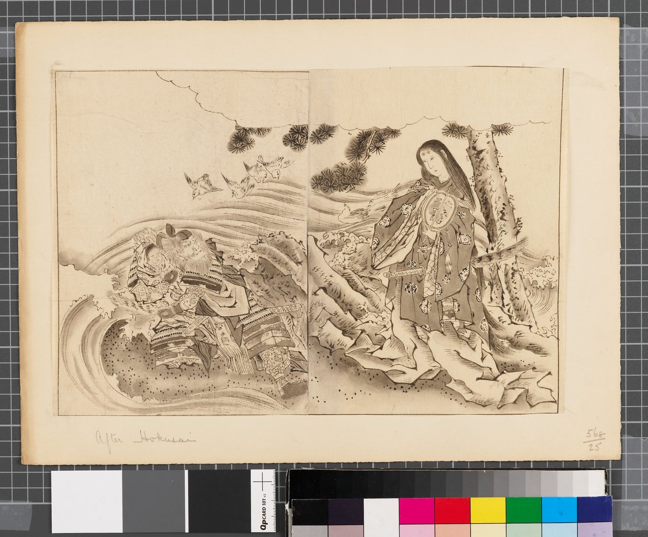Cenas da guerra entre o Japão e a Coreia, finais do século XVIII e primeira metade do século XIX (tinta e aguada sobre papel) de Katsushika Hokusai