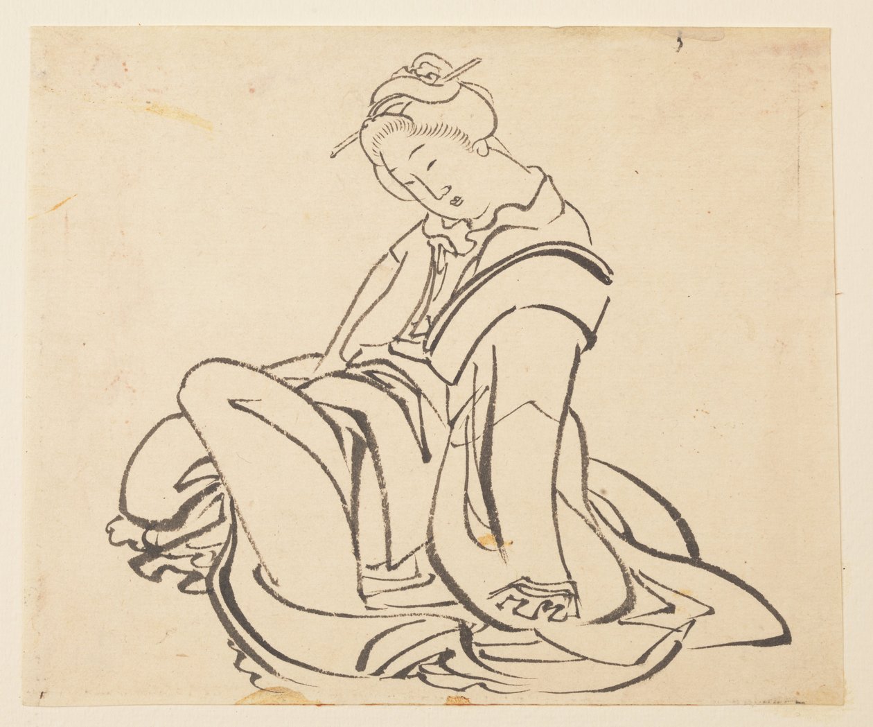Mulher Sentada de Katsushika Hokusai