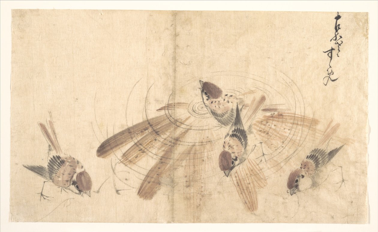 Pardais de Katsushika Hokusai