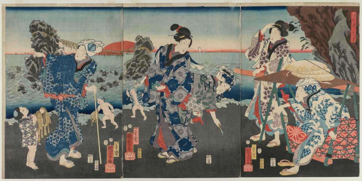 Nascer do sol na Baía de Futami de Katsushika Hokusai