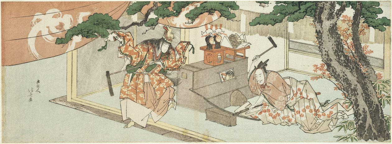 O ferreiro Munechika e o Deus de Inari de Katsushika Hokusai