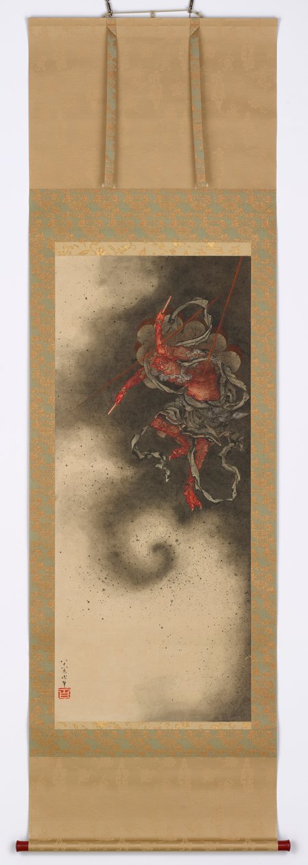 Deus do trovão, 1847. de Katsushika Hokusai