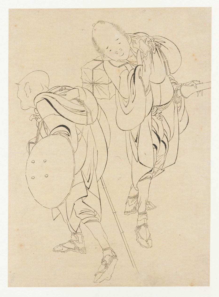 Viajantes, final do século XVIII e início do século XIX. de Katsushika Hokusai