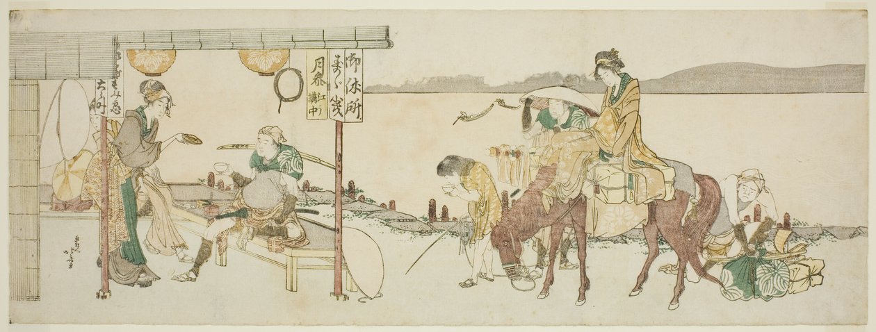 Casa de chá dos viajantes de Katsushika Hokusai