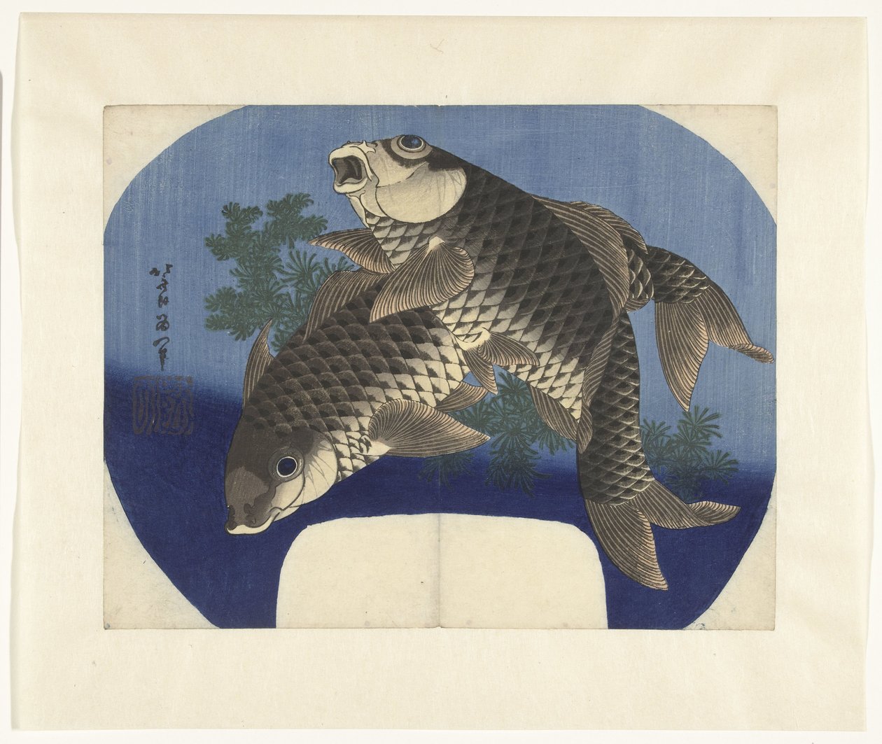 Duas carpas de Katsushika Hokusai