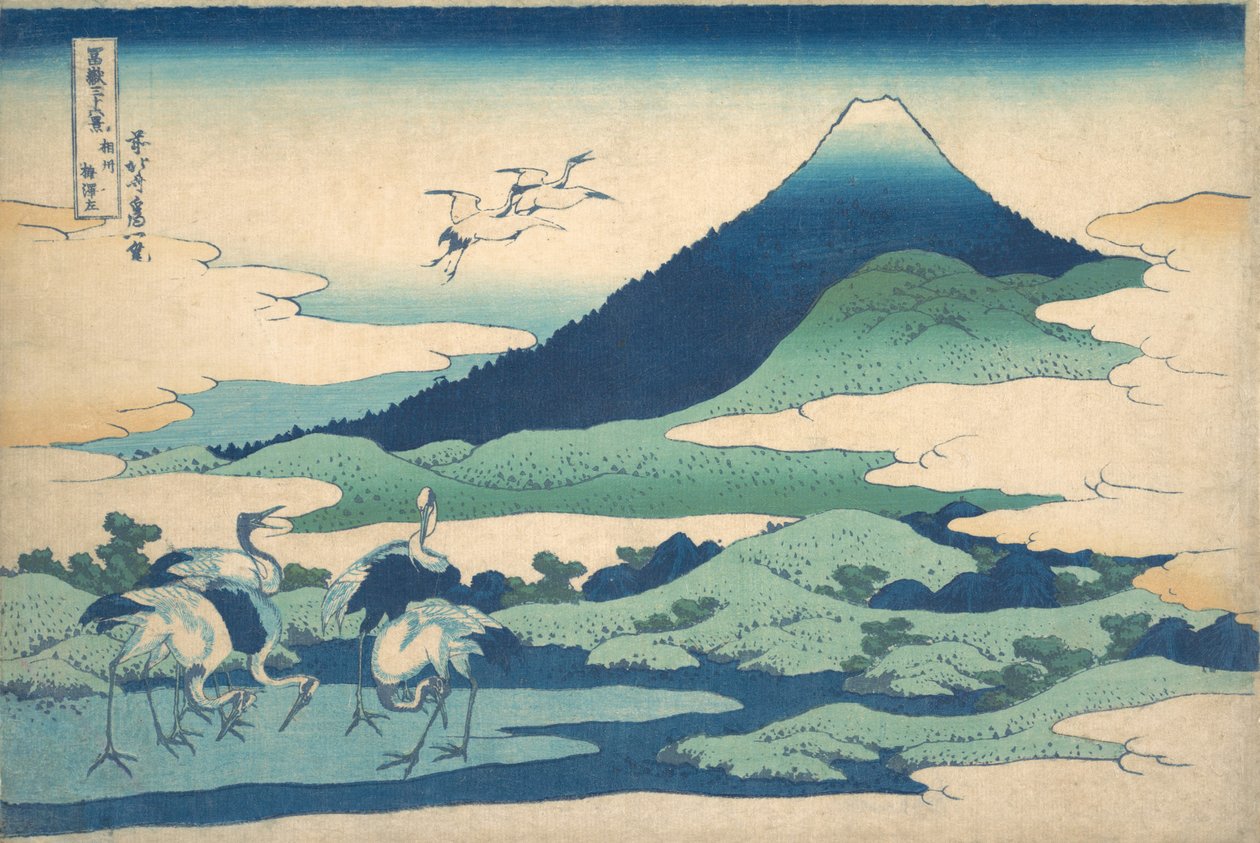 “Umezawa Manor na província de Sagami”, da série Trinta e seis vistas do Monte Fuji ..., ca. 1830-32. de Katsushika Hokusai