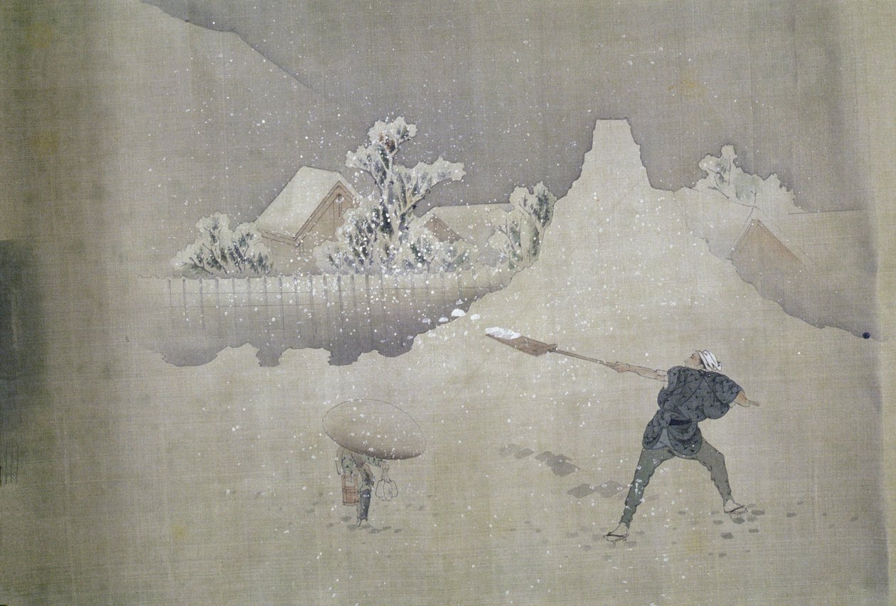 Vista, de, Mt.Fuji, de, a, pintado, scroll, de, doze, vistas, de, Mt.Fuji de Katsushika Hokusai