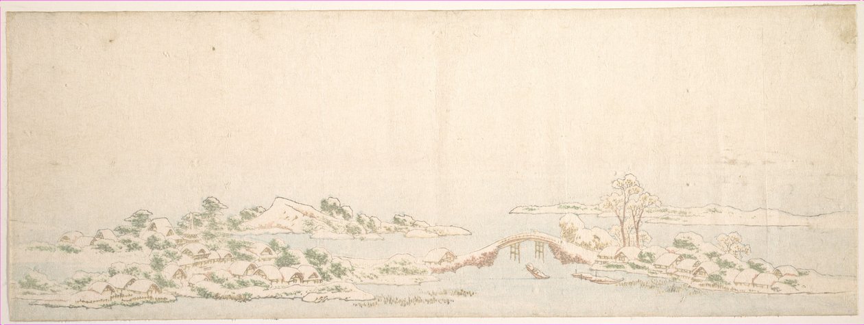 Paisagem de Inverno de Katsushika Hokusai