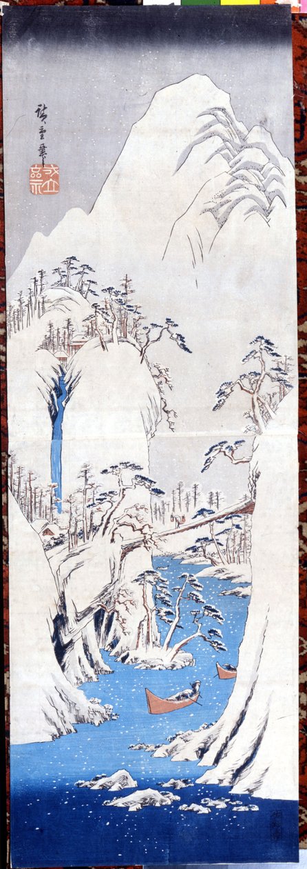 Winter Landscape, sd. Impressões de Katswshika (Utagawa) Hiroshige (1797-1858). de Katsushika Hokusai