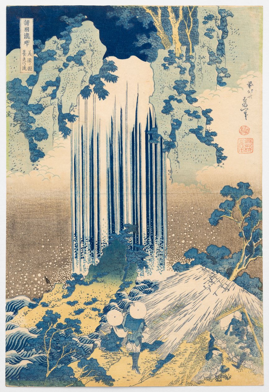 Cascata de Yōrō, na província de Mino, da série «Percurso pelas cascatas de várias províncias» de Katsushika Hokusai