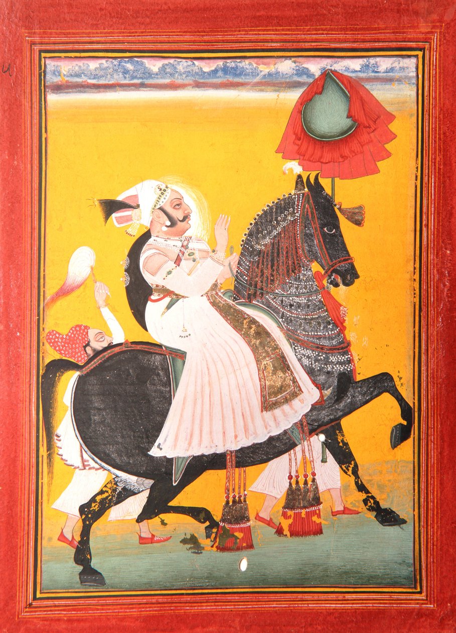 Rawat Ragho Das, 1778 (wc opaca e ouro sobre papel) de Kavala