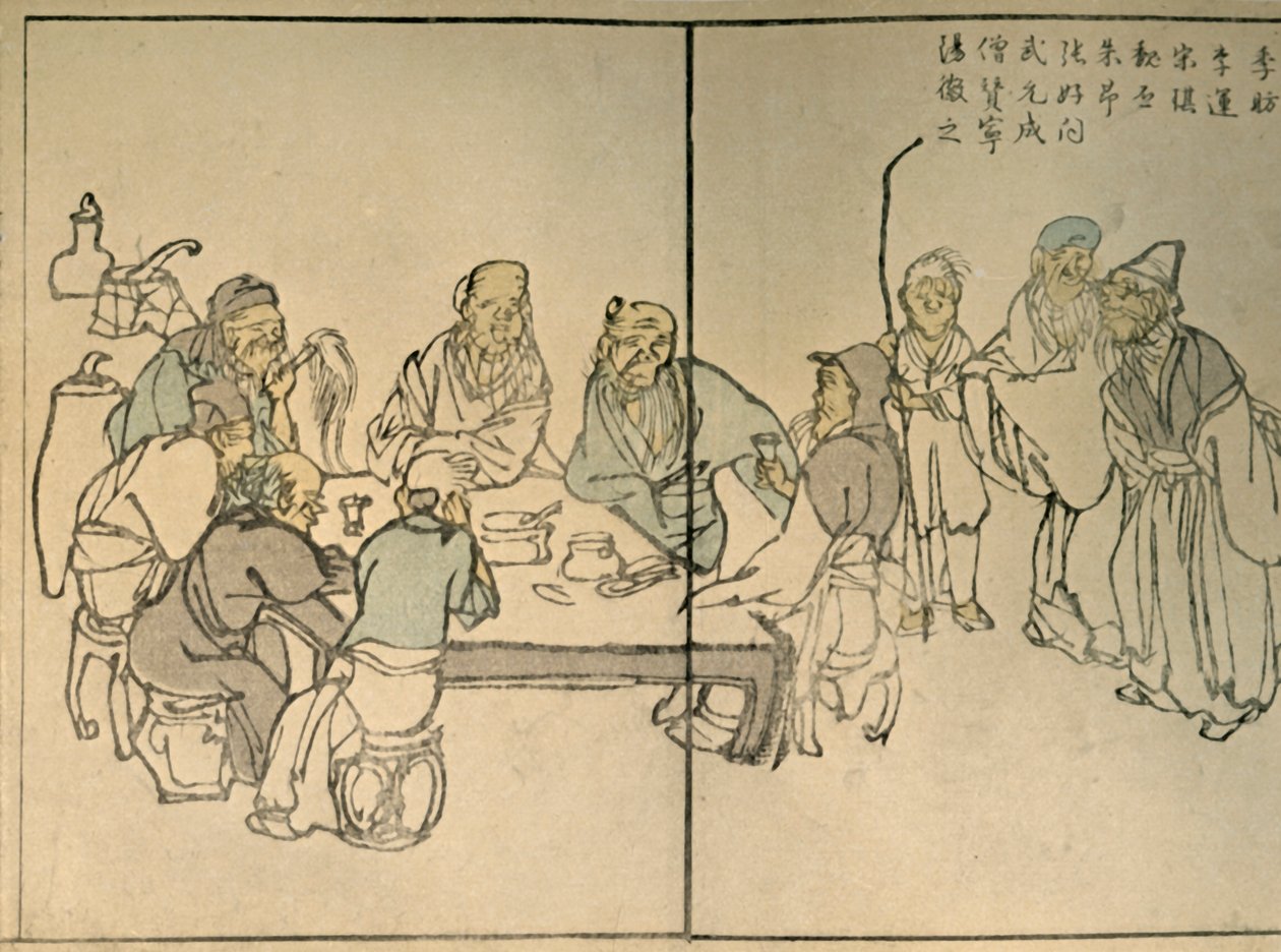 "Os nove Antigos", 1813, 1924. de Kawamura Bunpo