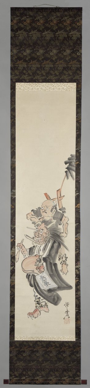 Um demónio como um monge mendicante
Monge diabinho mendigo (oni no nembutsu) de Kawanabe Kyosai