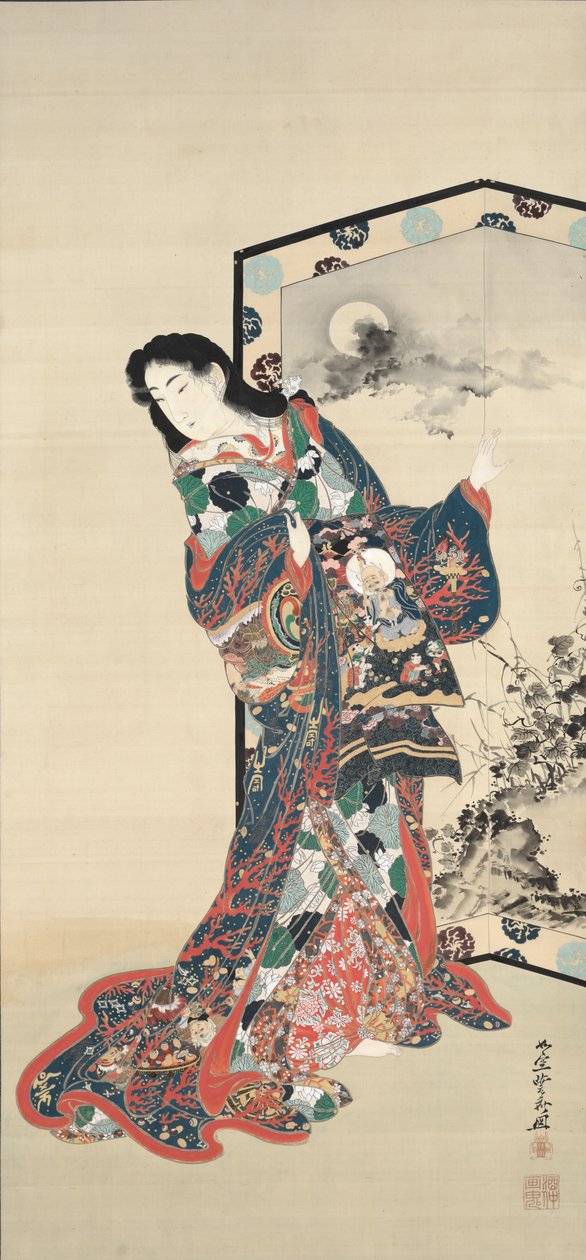 Cortesã do Inferno de Kawanabe Kyosai