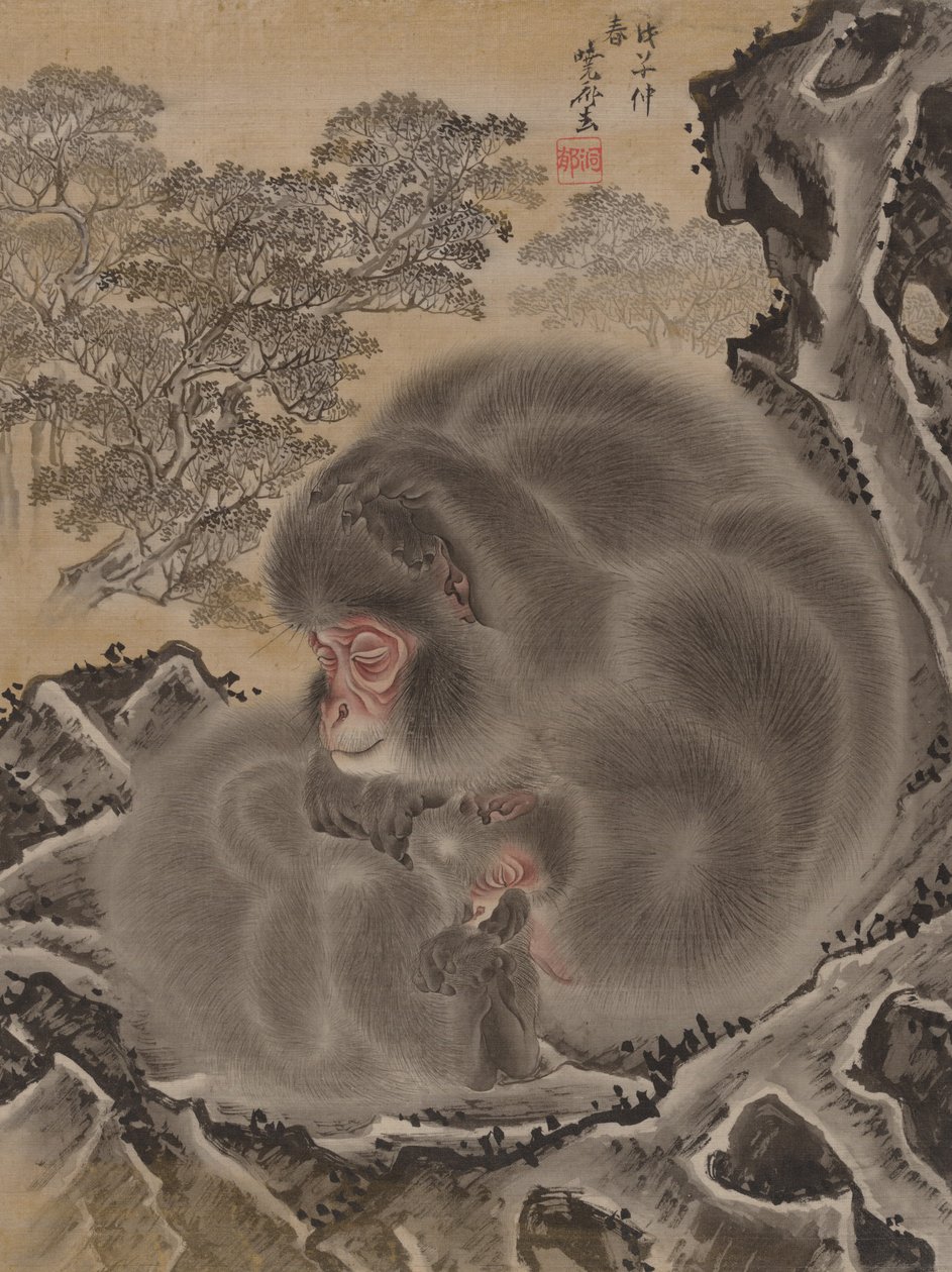 Macacos, março de 1888. de Kawanabe Kyosai