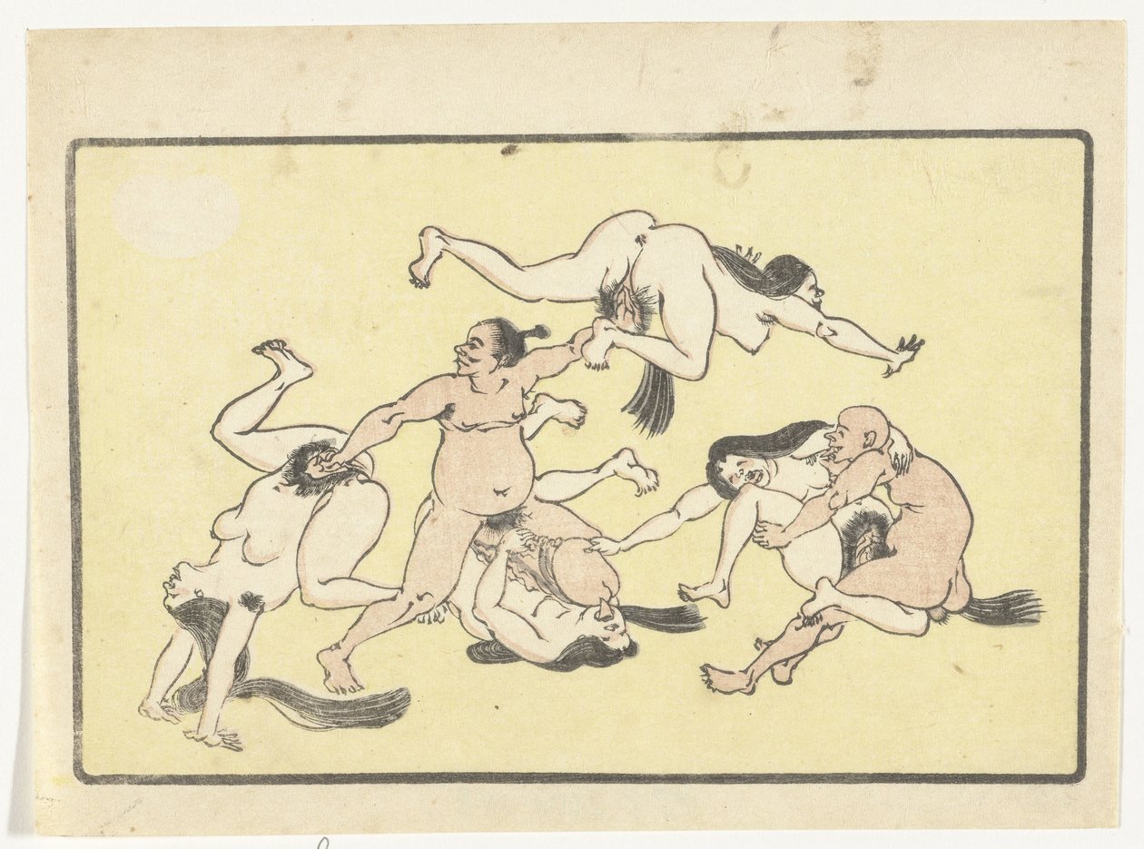 Orgia
A Grande Cauda (título da série) de Kawanabe Kyosai