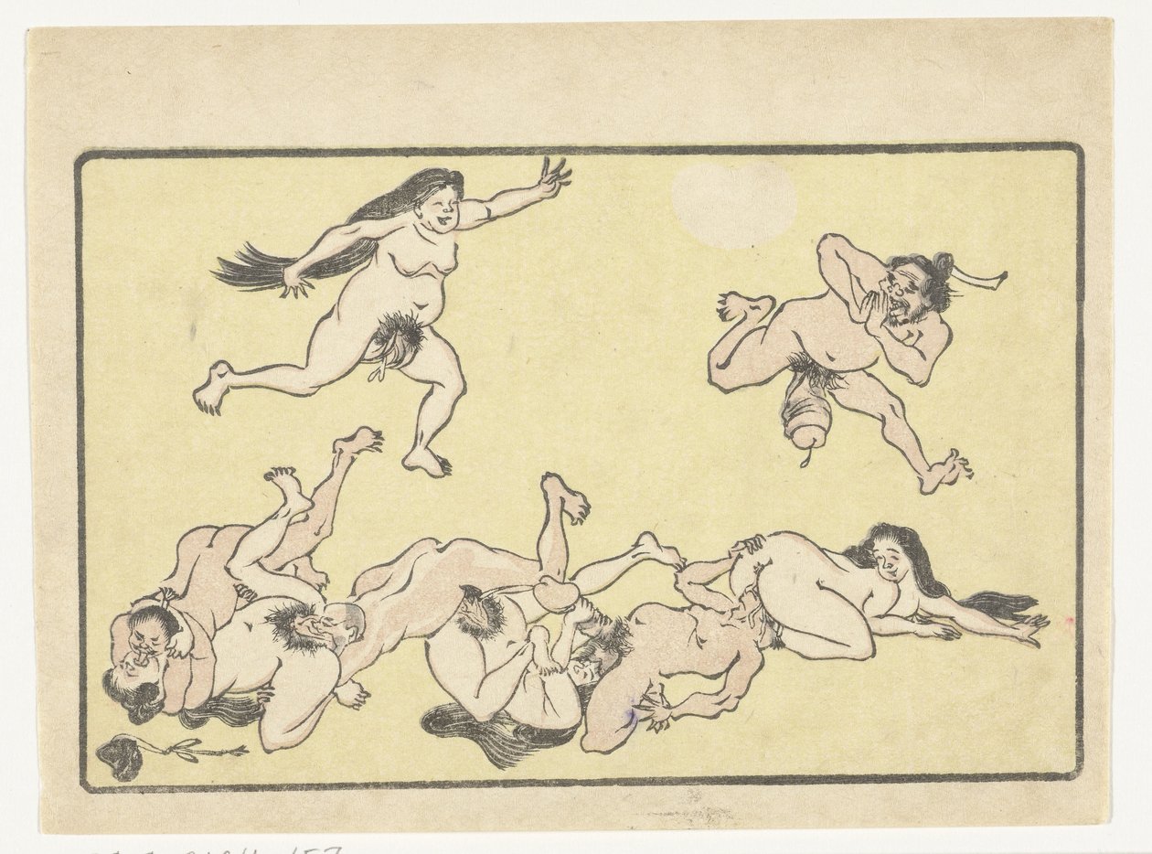 Orgia
A Grande Cauda (título da série) de Kawanabe Kyosai