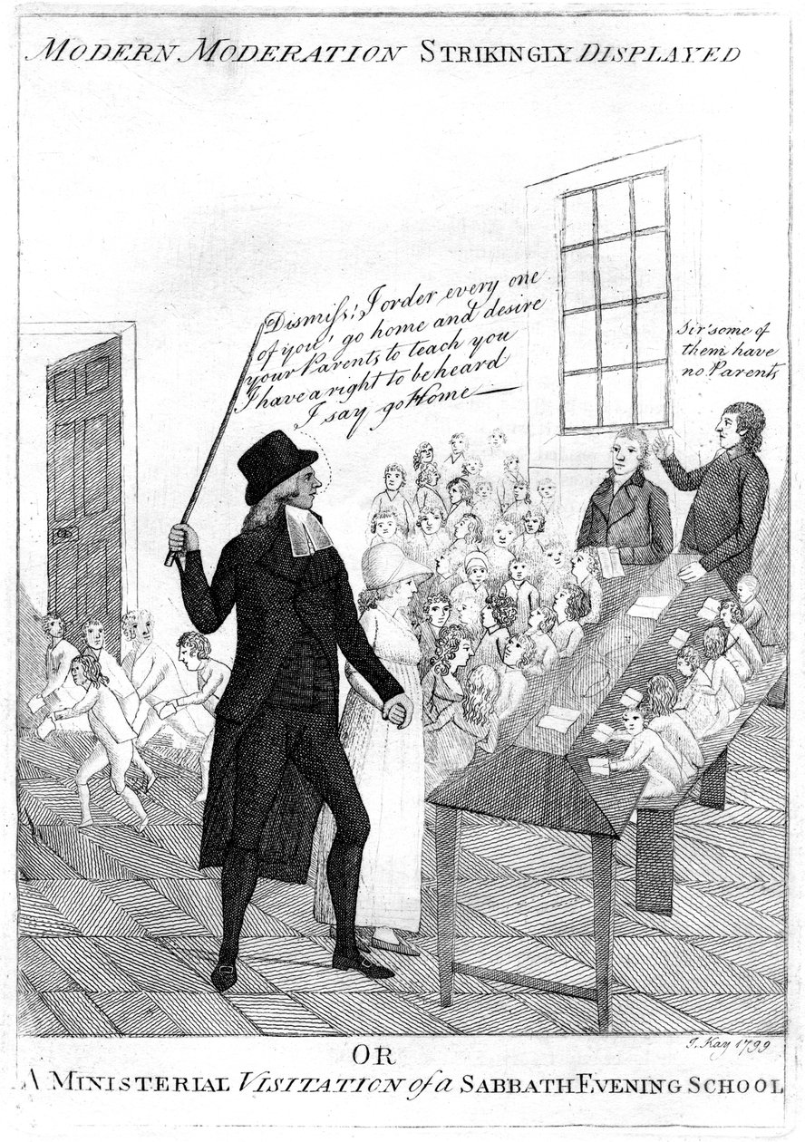 "Moderação moderna exibida de forma impressionante", 1799 de Kay