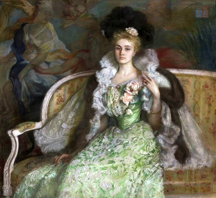 Retrato de Jadwiga Tyszkiewiczowa nee Czetwertynska. de Kazimierz Mordasewicz