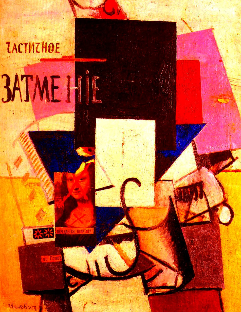 Composição com a Mona Lisa, 1914 de Kazimir Severinovich Malevich
