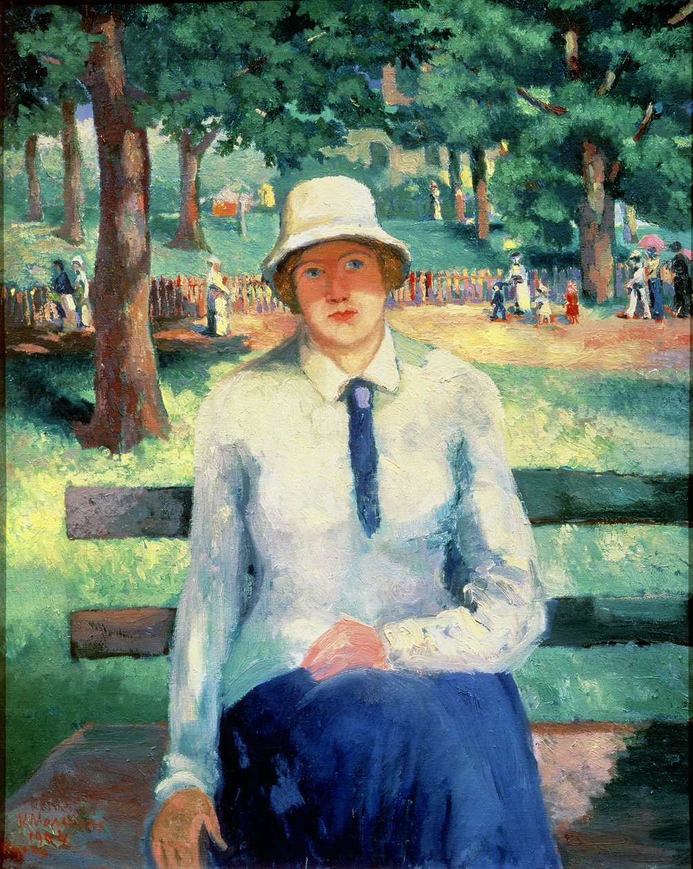 Menina sem trabalho, 1918-19 de Kazimir Severinovich Malevich