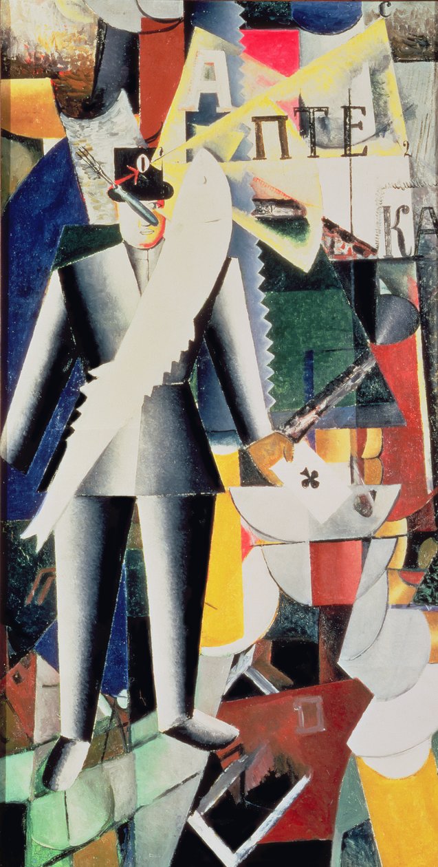 O Aviador, 1914 de Kazimir Severinovich Malevich