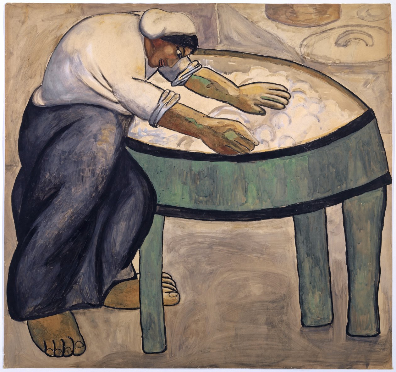 A lavadeira, 1911 de Kazimir Severinovich Malevich