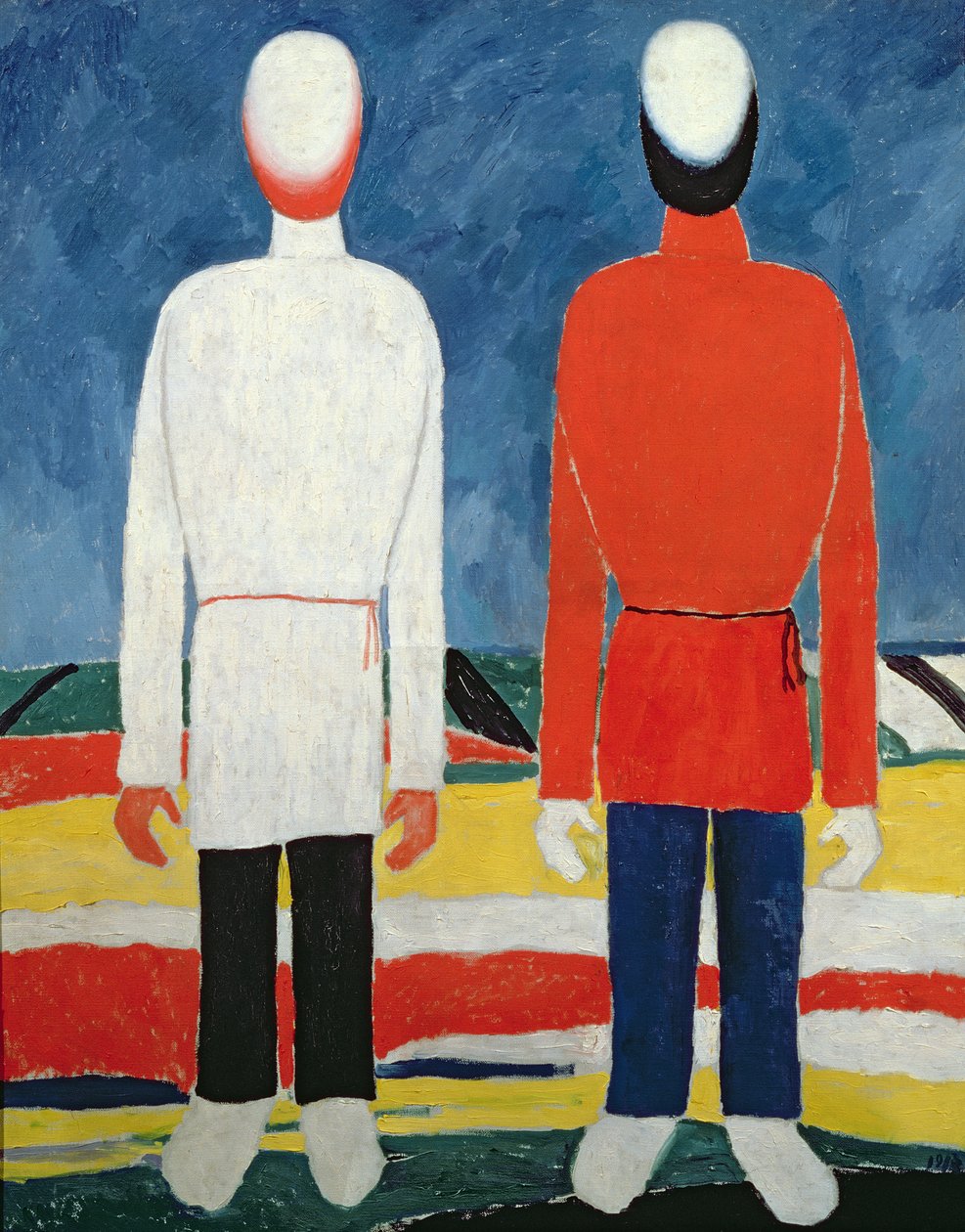 Duas figuras masculinas, 1928-32 de Kazimir Severinovich Malevich