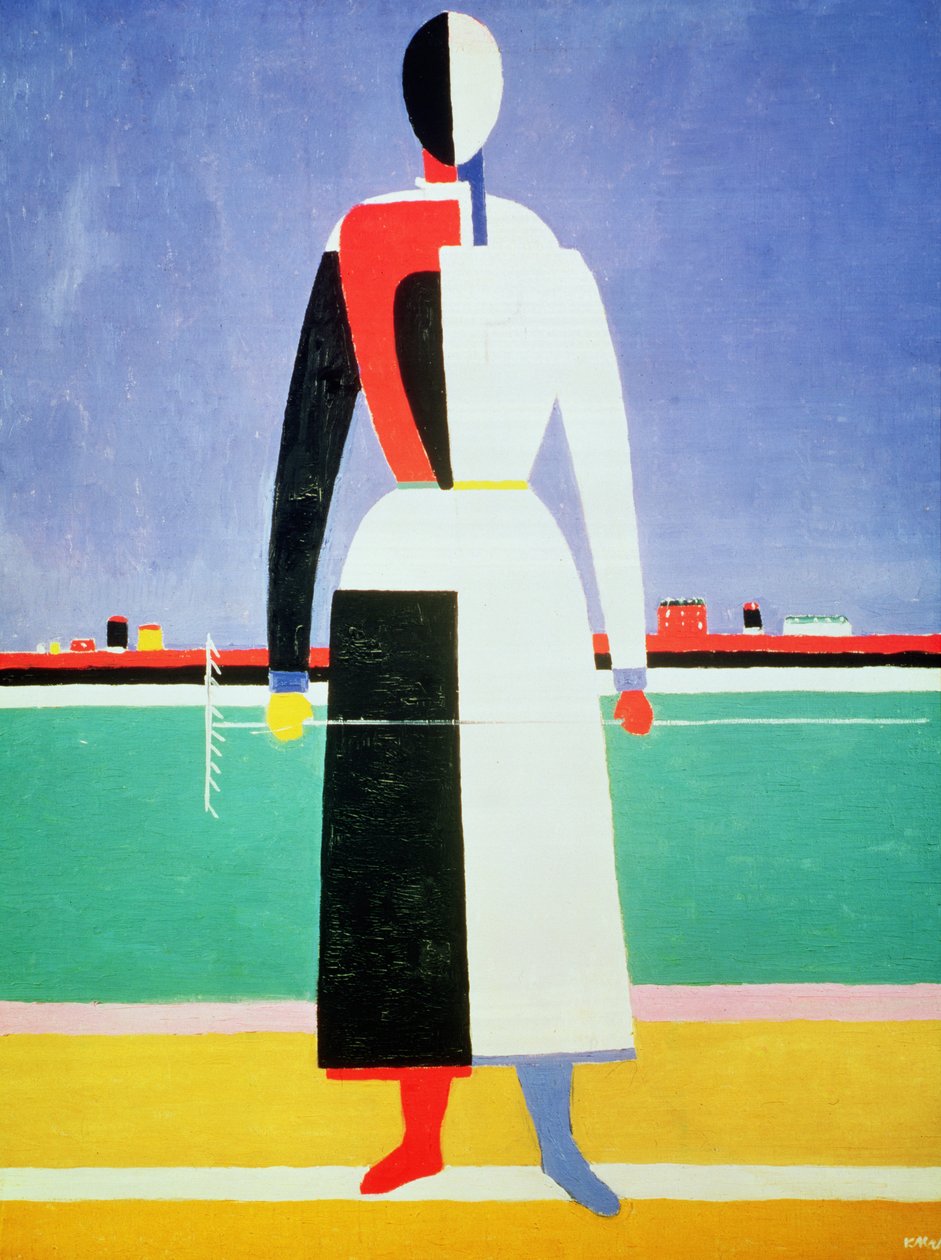 Mulher com um ancinho, c.1928-32 de Kazimir Severinovich Malevich