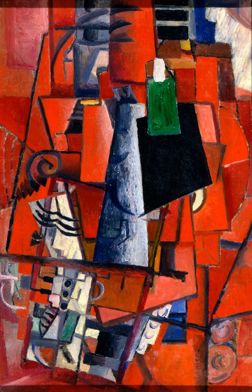 Uma mulher ao piano, 1913. de Kazimir Severinovich Malevich
