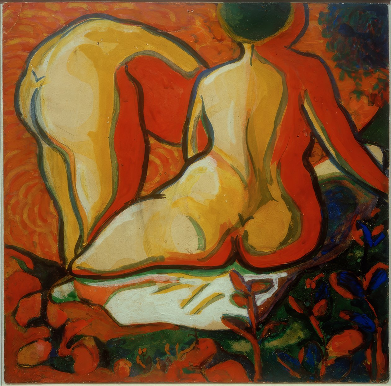 Banhista em vista traseira de Kazimir Severinovich Malevich