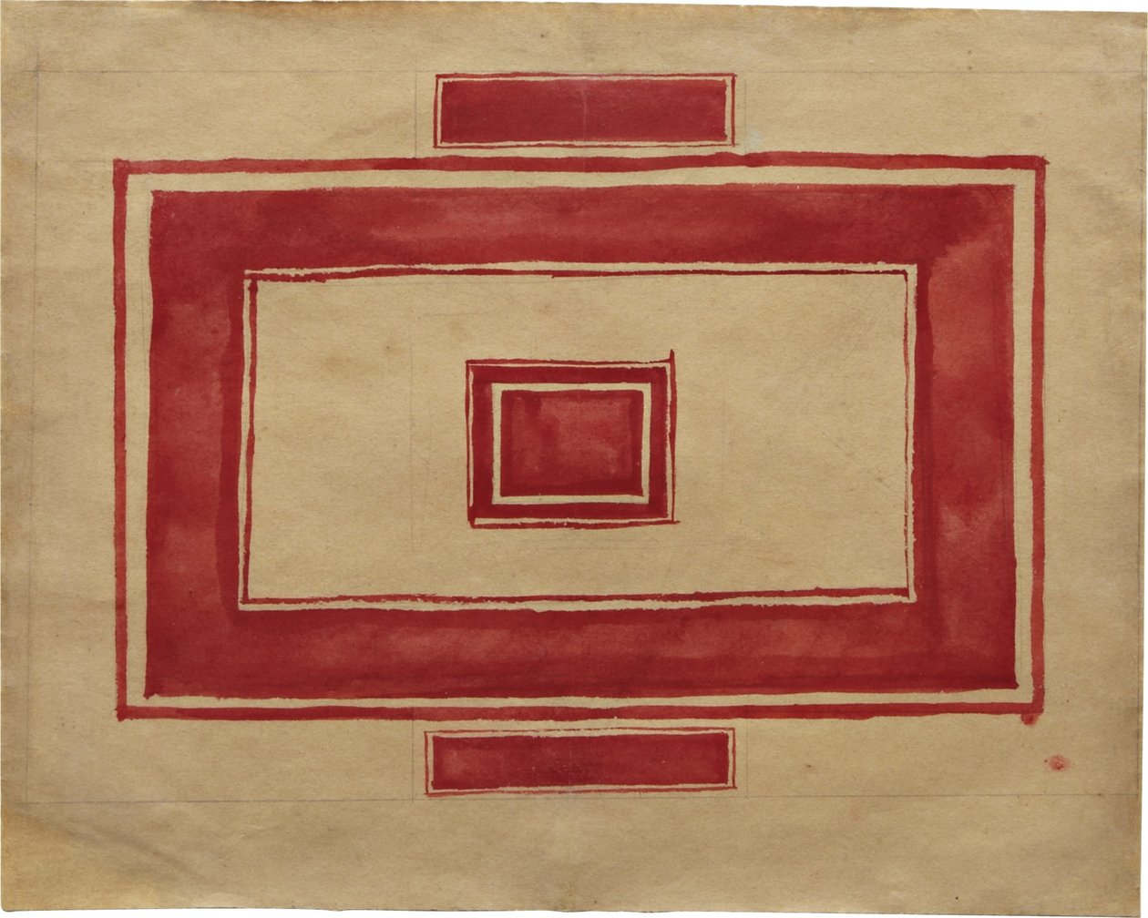 Planta do teto para o Teatro Vermelho, Leningrado de Kazimir Severinovich Malevich