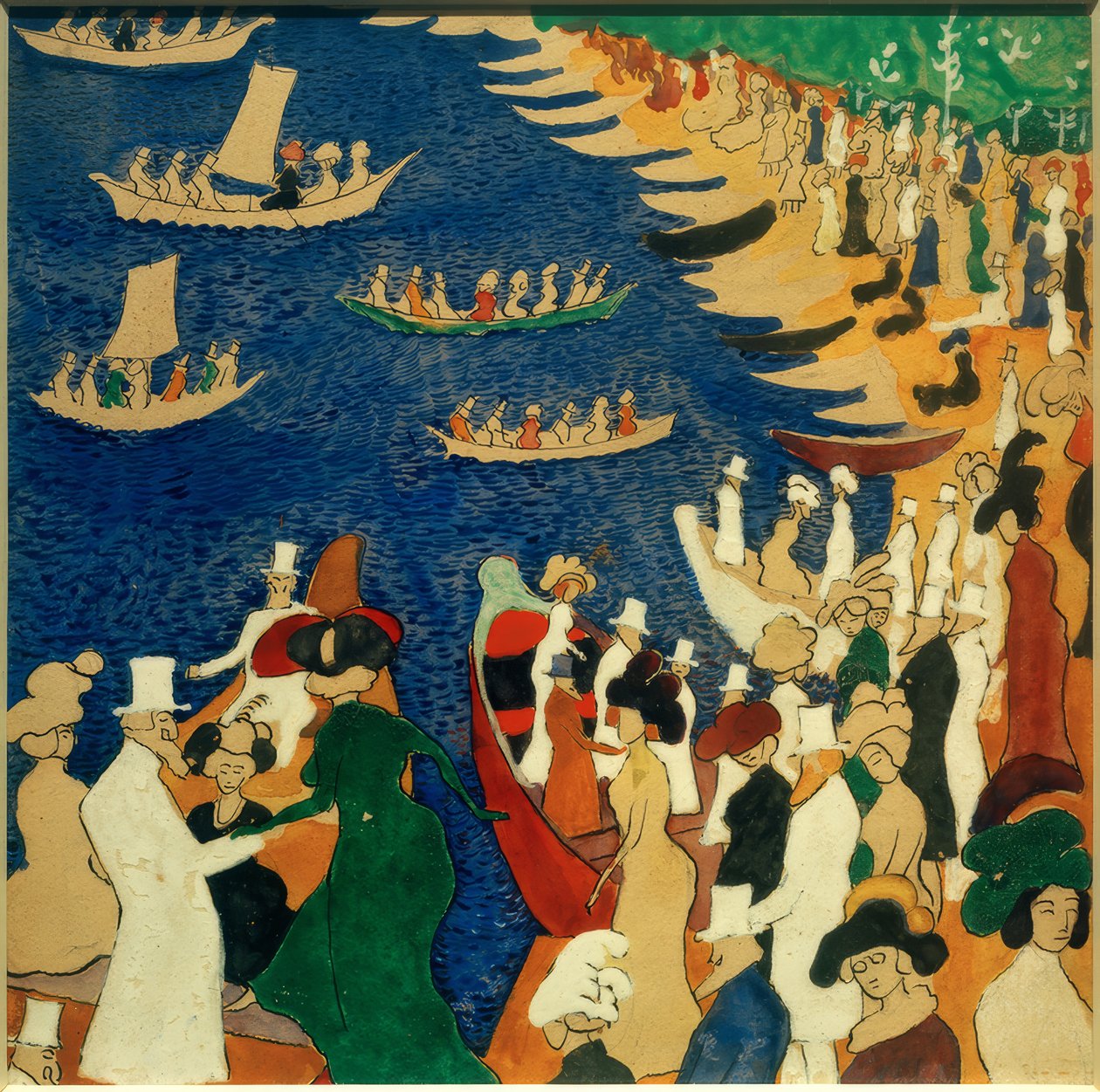 Uma empresa passeando de Kazimir Severinovich Malevich