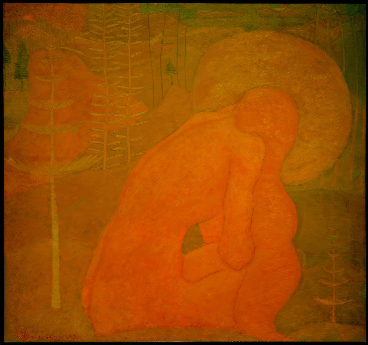 Oração (estudo para um afresco) de Kazimir Severinovich Malevich