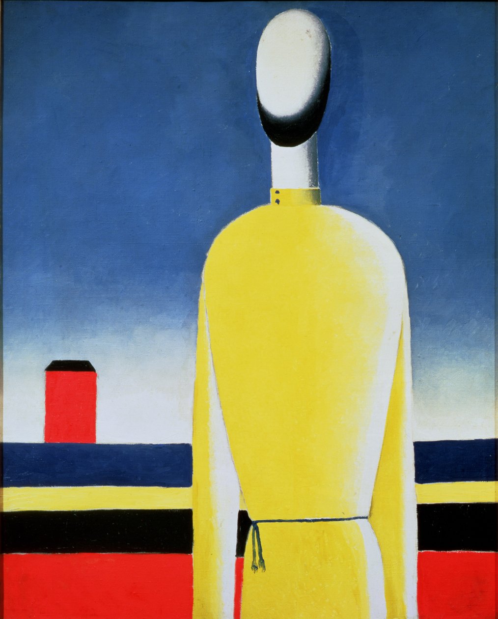 Half-figure em uma camisa amarela, 1928-32 de Kazimir Severinovich Malevich