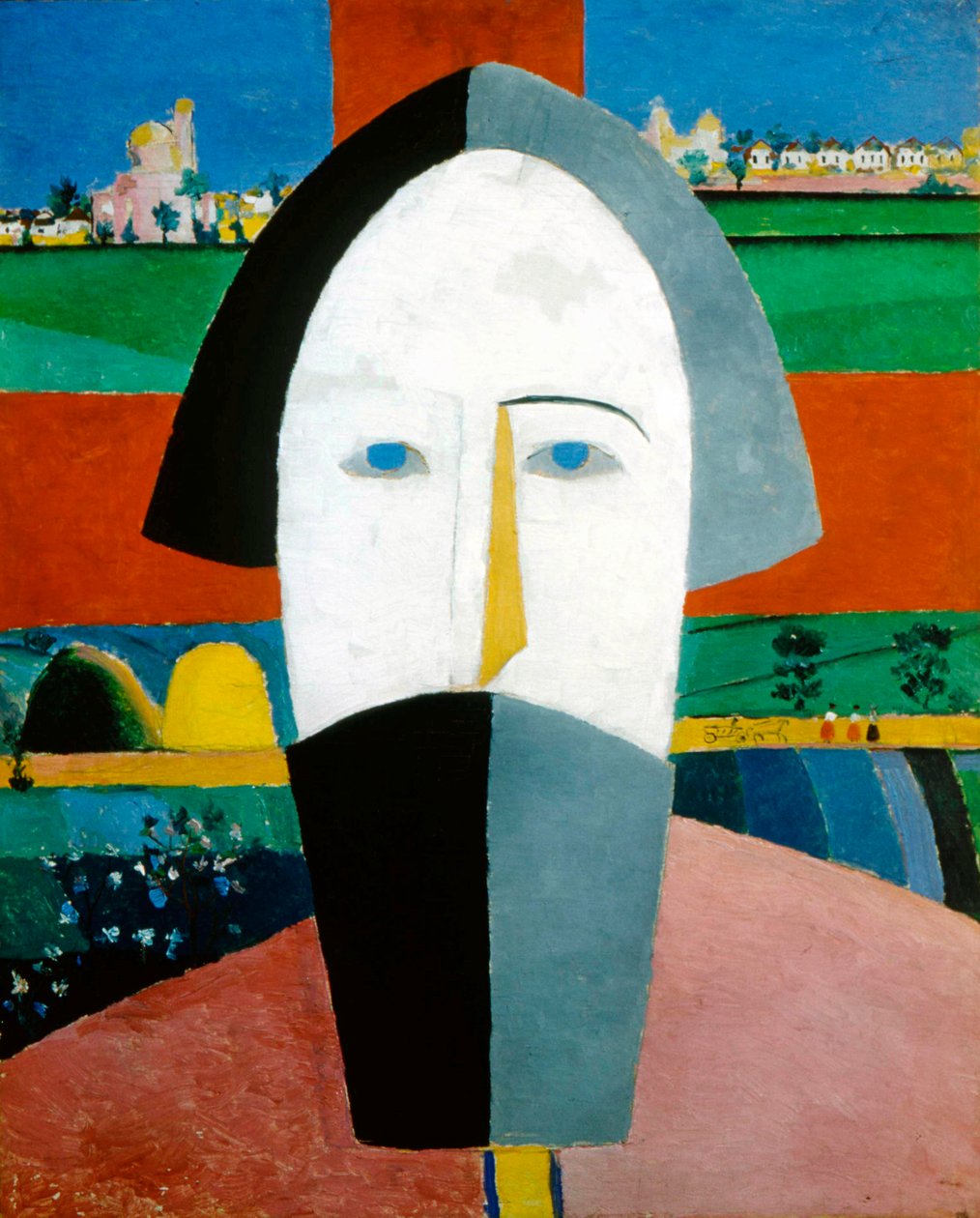 Cabeça de um camponês, 1928-1932. de Kazimir Severinovich Malevich